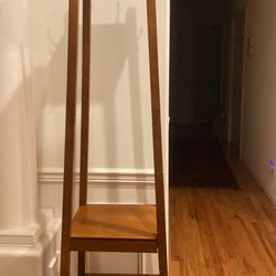 Vintage Coat Rack With Shelves