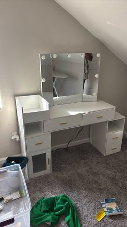 White vanity