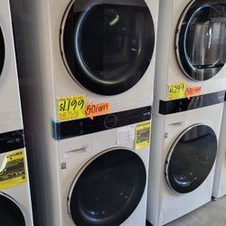 LG ThinQ WashTower Single Unit Front Load Washer 4.5 Cubic Feet  AND  Gas Dryer 7.4 Cubic Feet