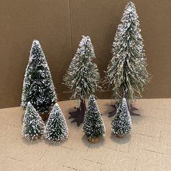 Dept 56    7 Assorted Christmas Trees