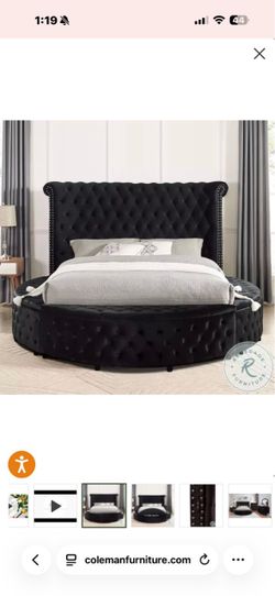 Black king size bed frame