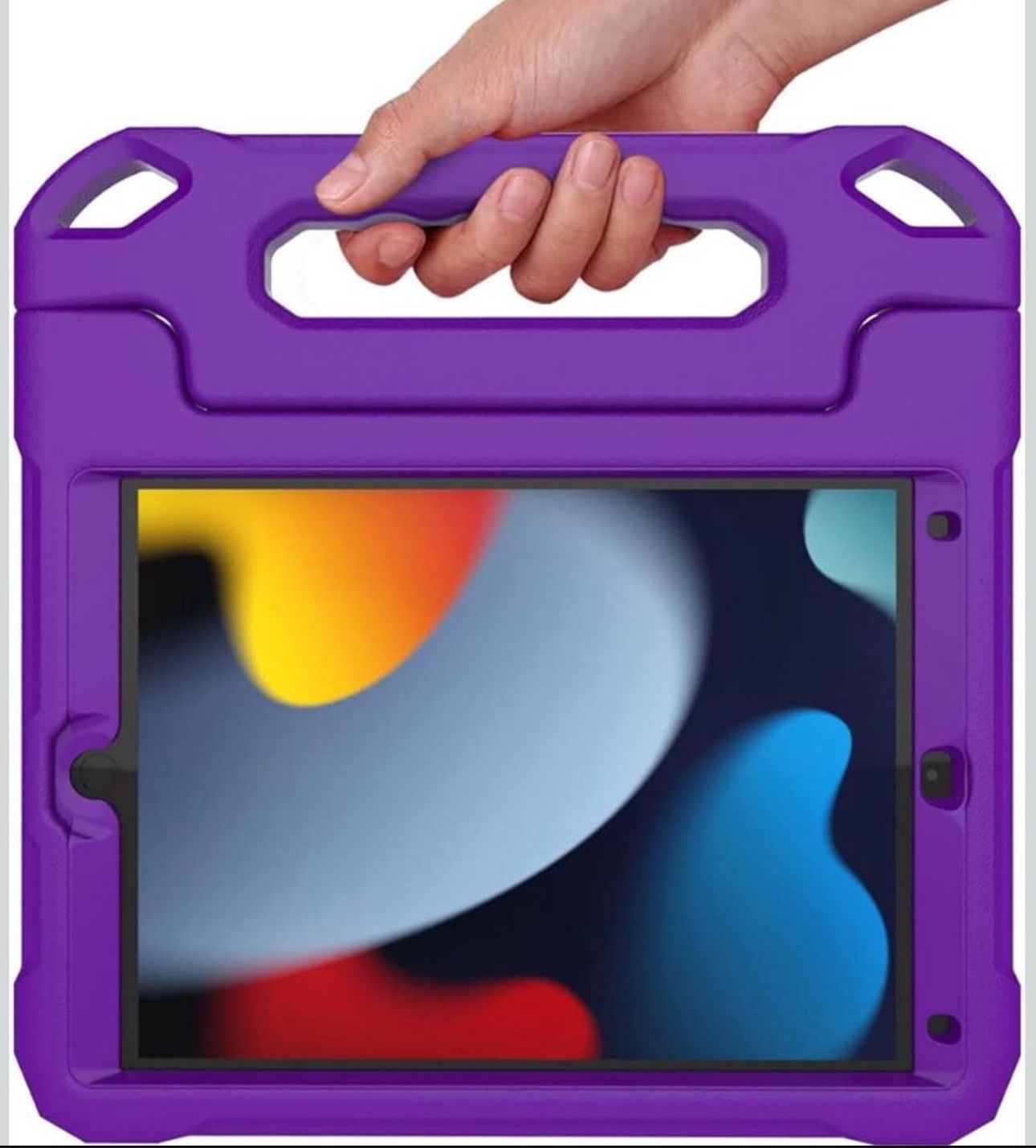 Kids Case for iPad 9th/8th/7th Generation -10.2 inch 2021/2020/2019, Built with Screen Protector, Durable Shockproof Handle Stand Case for Apple iPad