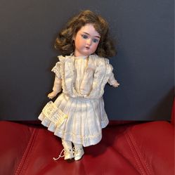 Doll—Antique German Bisque 13 Inch Girl Doll