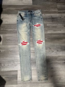 Mx1 Red Patched Amiri Jeans