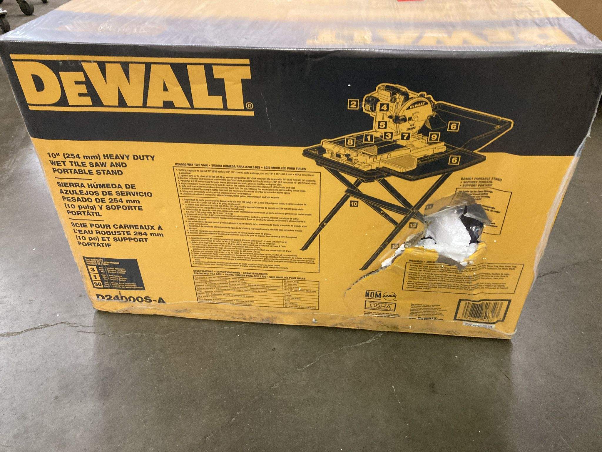 DEWALT Wet Tile Saw with Stand, 10-Inch for Sale in Portland, OR OfferUp