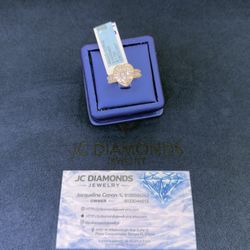 Ring Heart Diamonds Real Certified  10k Gold 