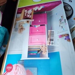 Girls Dresser Drawer Storage Furniture Pink White 