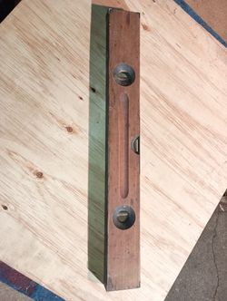 Stanley Vintage Level #13, 26" Long, Wood And Brass All Bubbles Work.