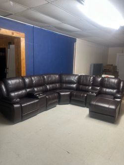 Brown sectional