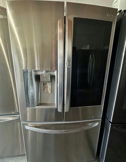 Stainless Steel LG Smart Fridge with French Doors
