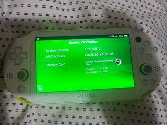 Psvita 2000 Lime Green Cfw Modded 128gb