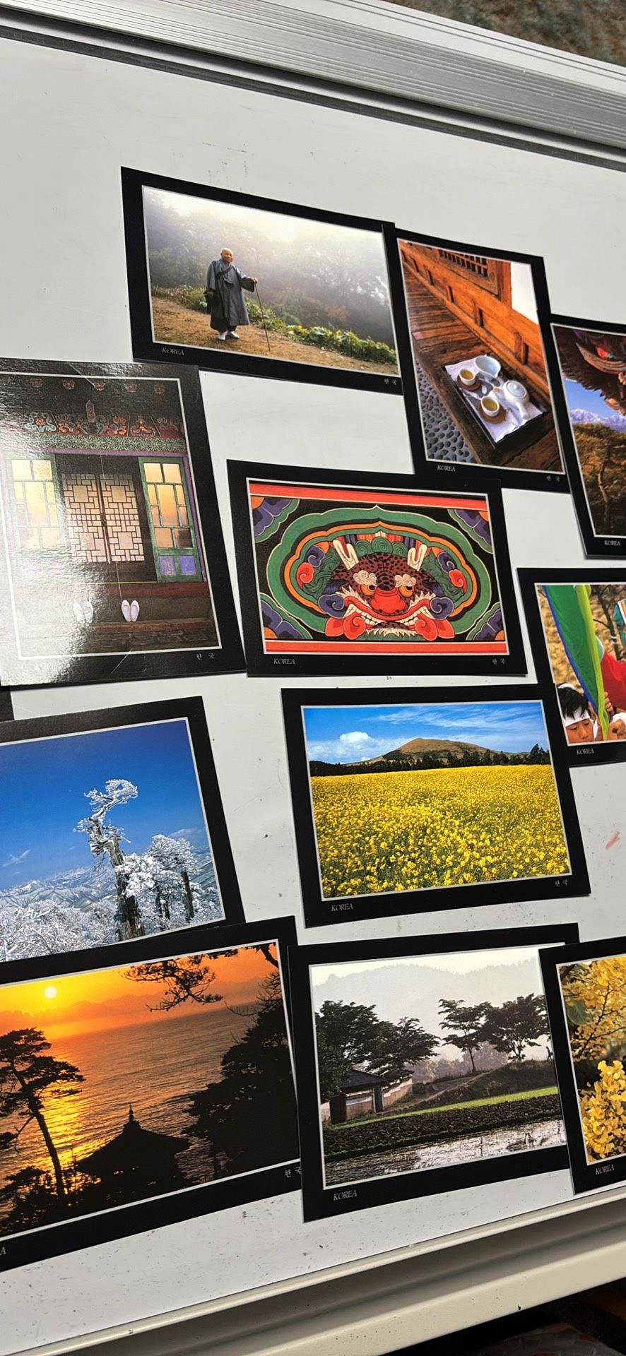 Packet of 14 color postcards Images of Korea Published by Woojin Press Seoul Korea 5x7 New