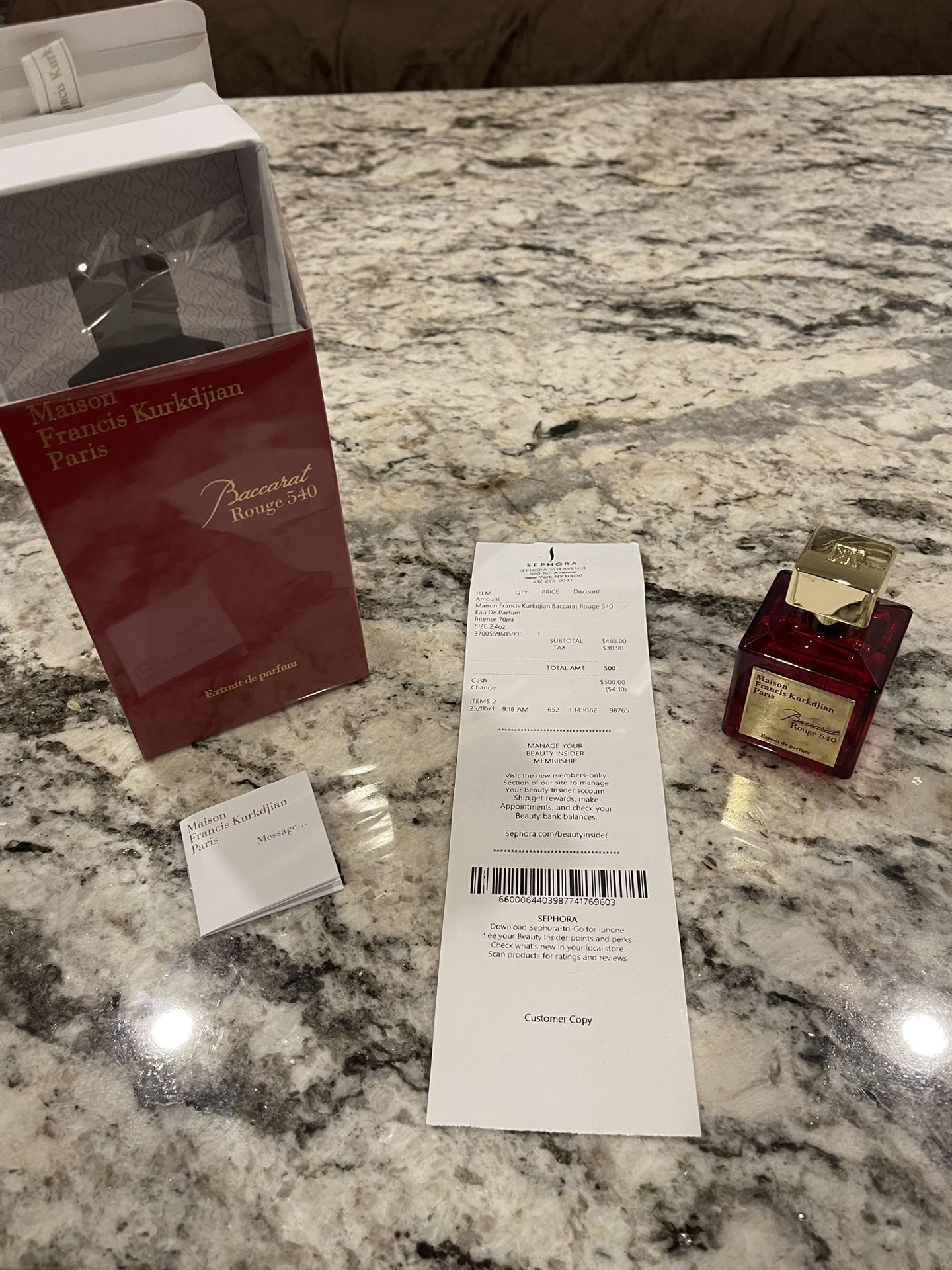 Maison Francis Kurkdjian Baccarat Rouge 540 Extrait 2.4oz / 70ml 100% AUTHENTIC