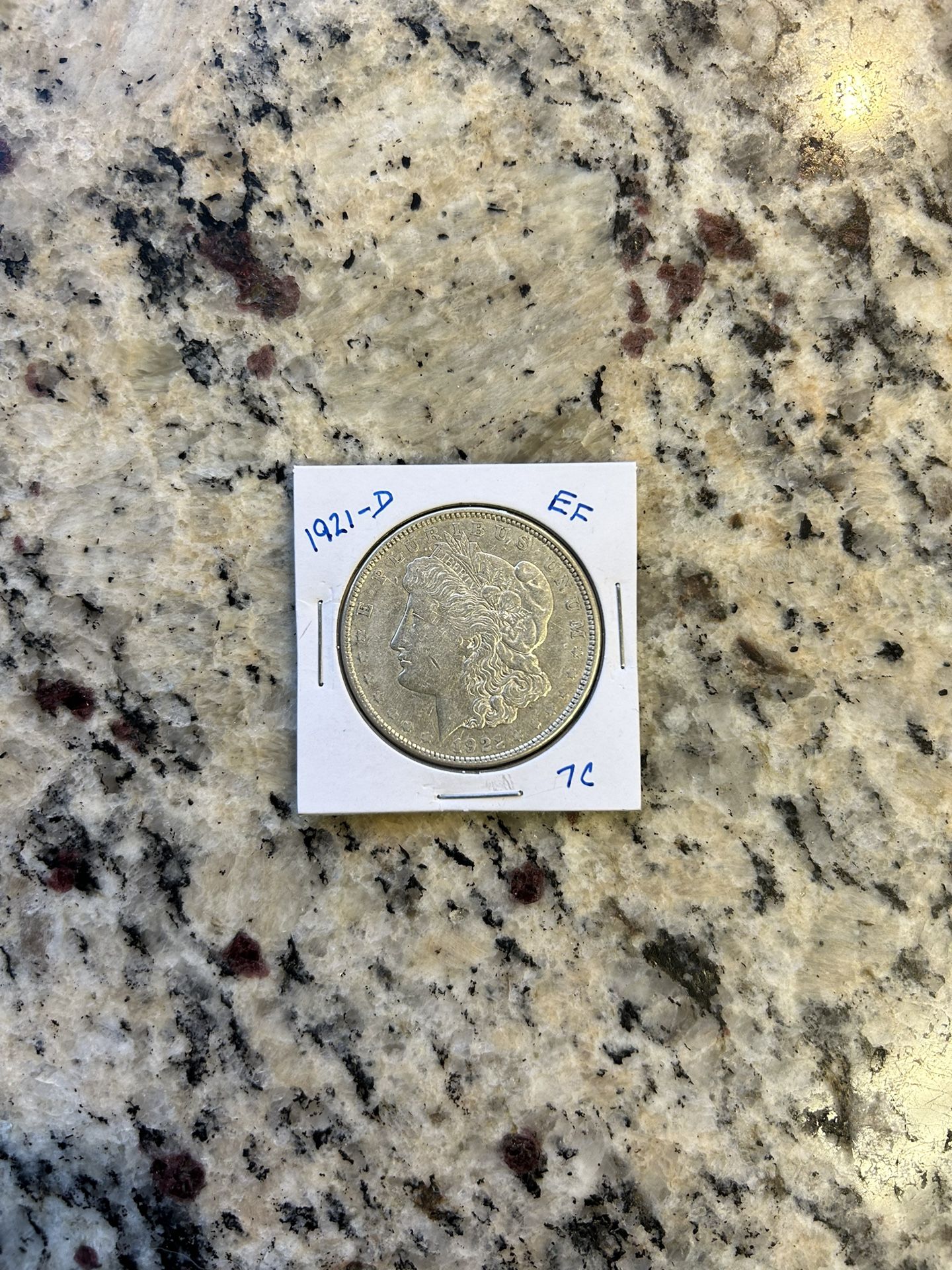 1921D MORGAN SILVER DOLLAR EF (cf)