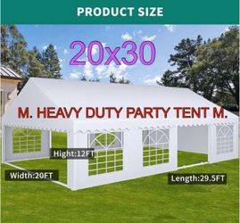 20' x 30' Canopy Party Tent & Carport - Heavy Duty Outdoor Wedding Gazebo Event Shelter Canopy for Outdoor Event, Wedding, Birthday 