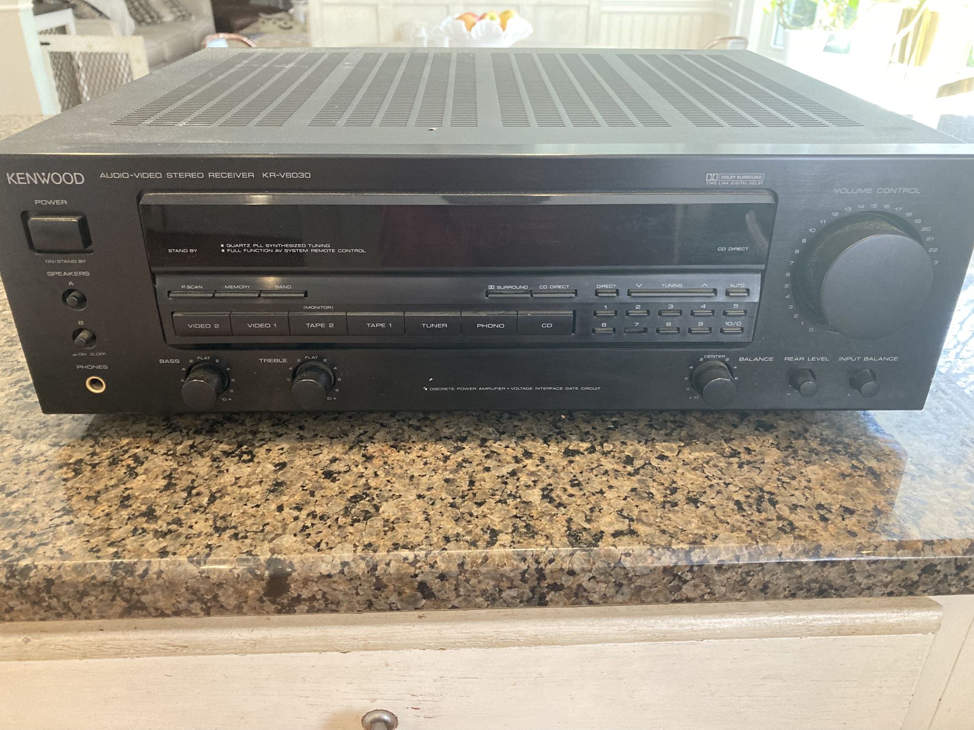 Kenwood Stereo Reciever With Polk Audio Speakers