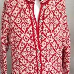 Wool Cardigan Womens L
