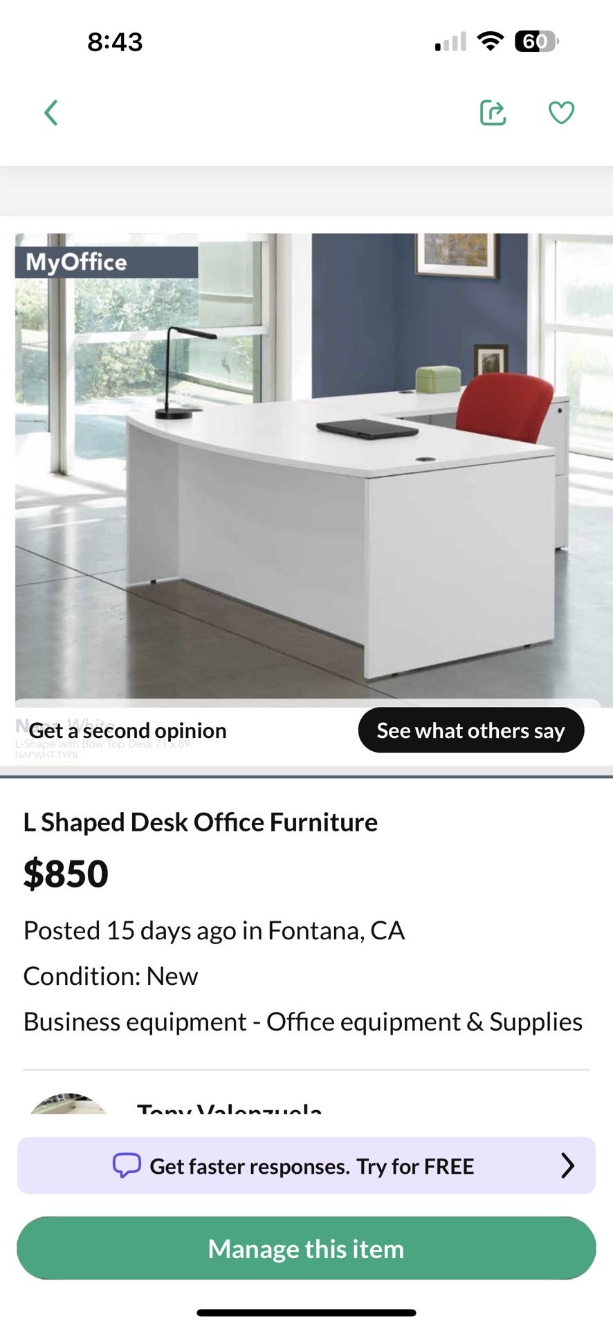 L Shaped Desk Office Furniture