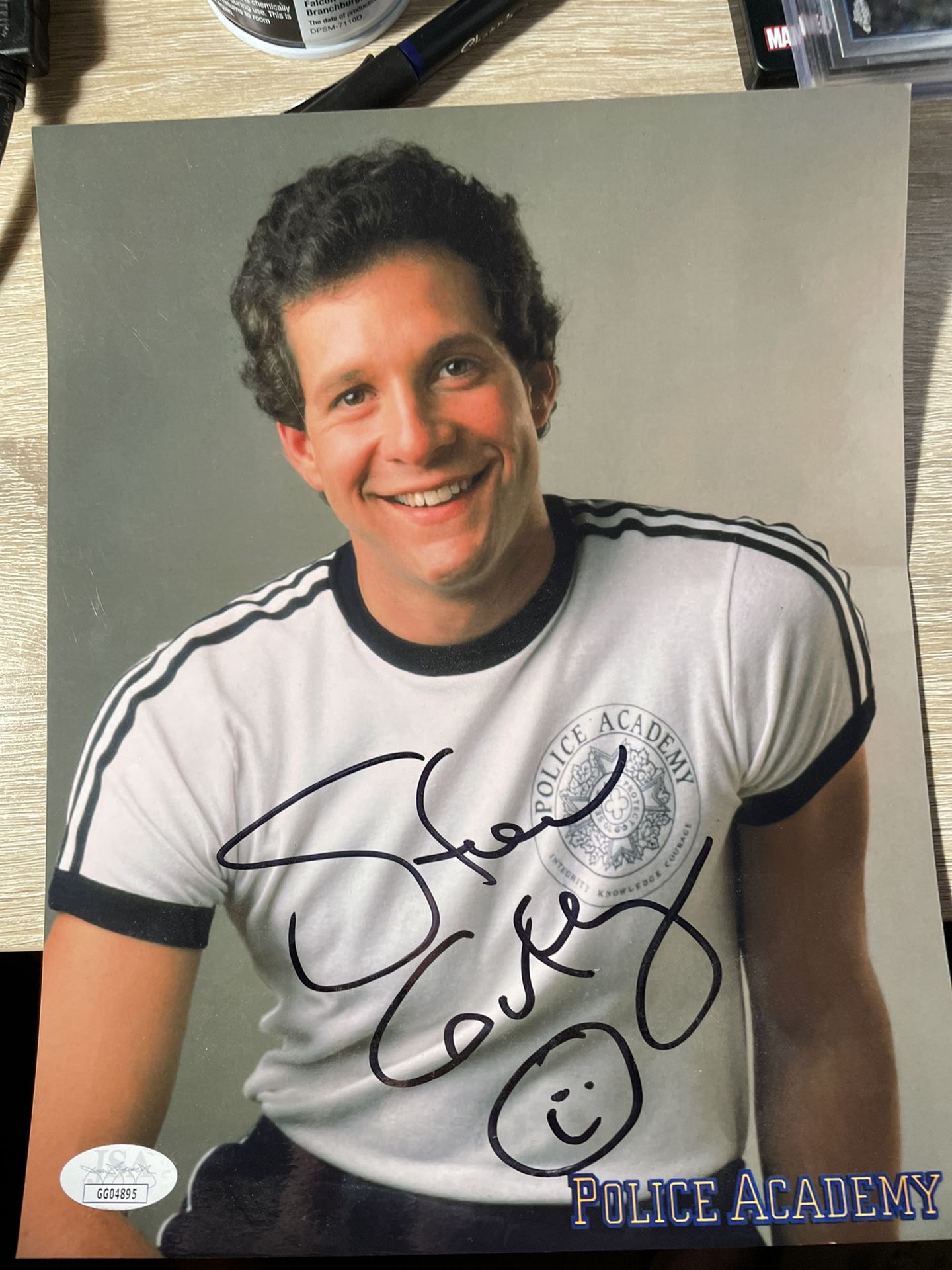 Steve Guttenberg Auto JSA Authentication Sticker Police Academy 