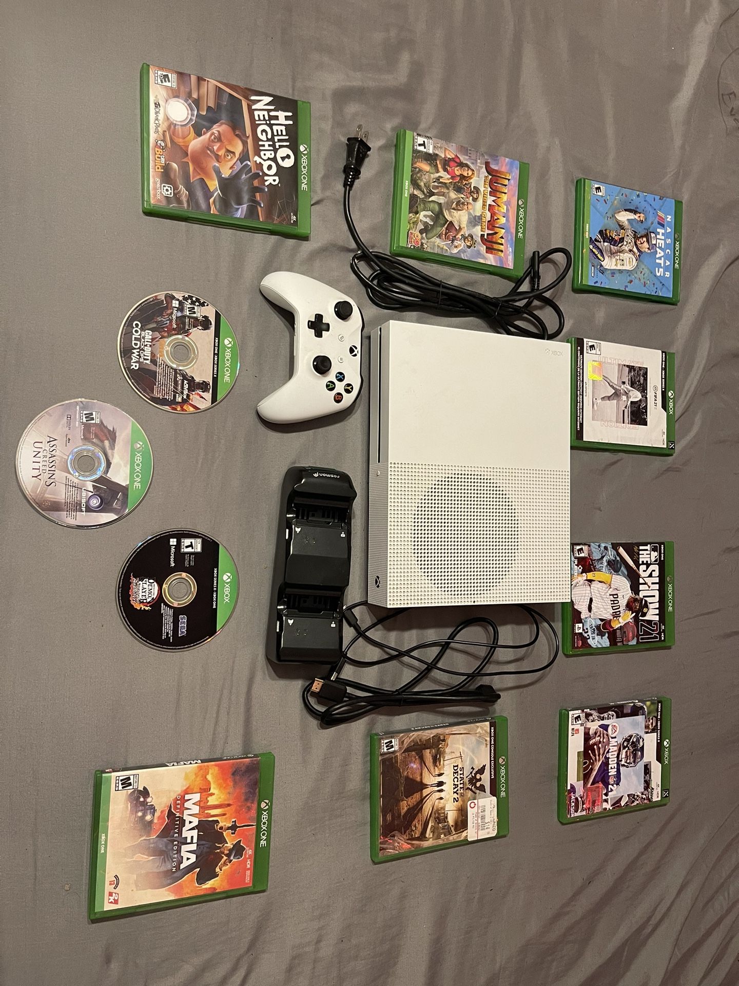 Xbox One S And 12 Games  (please read the description)