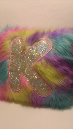Colorful "K" pillow