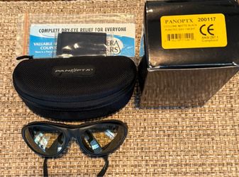 Panoptx Cyclone Matte Black Motorcycle Goggles / Dry Eye Glasses