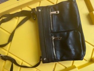 Black Leather Crossbody Bag