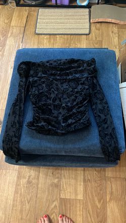 Black off the shoulder blouse