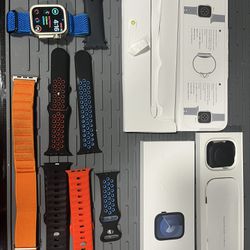 Apple Watch 9 Blue 45mm GPS And Bands 