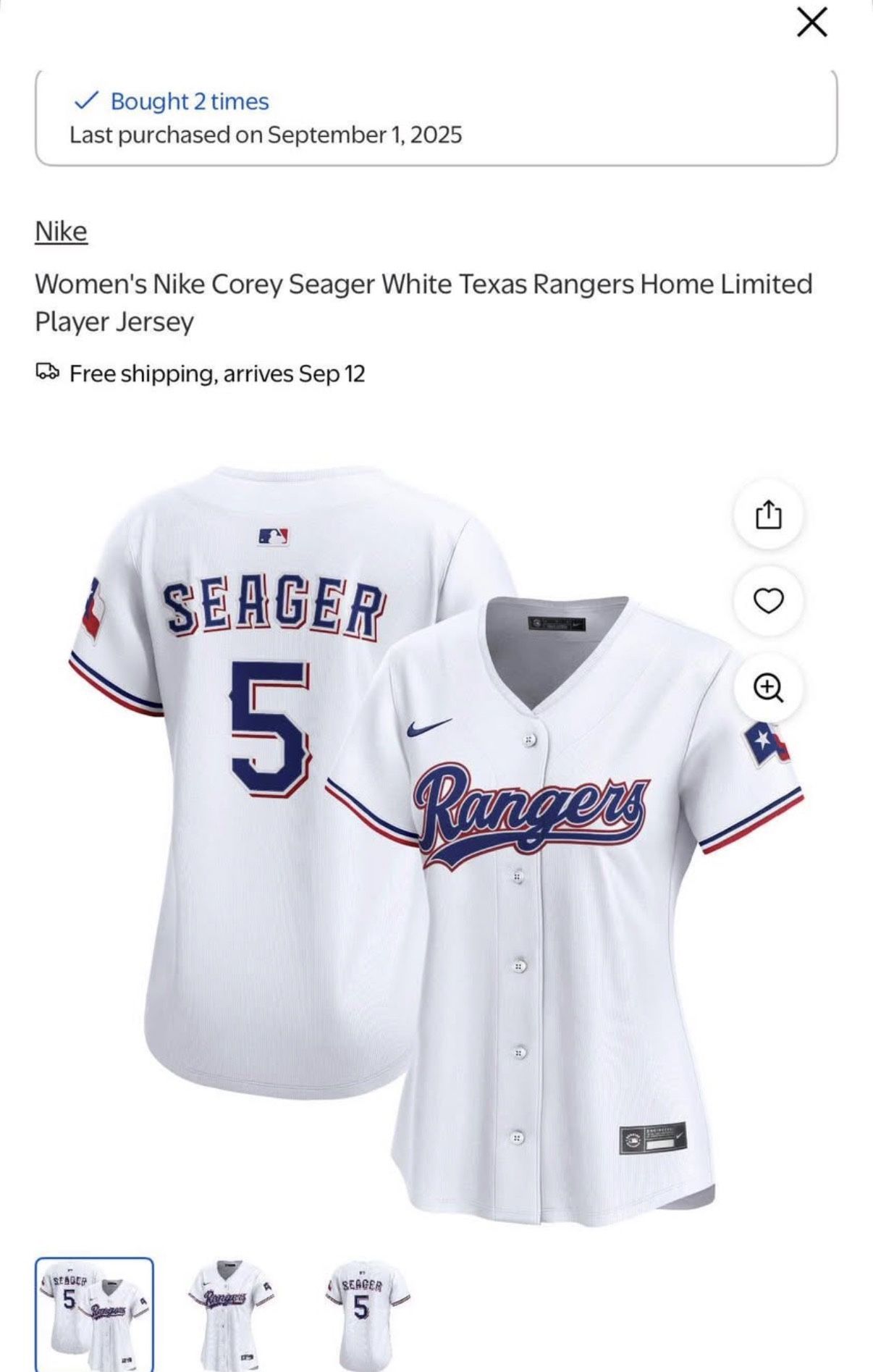 Texas ranger’s Jersey