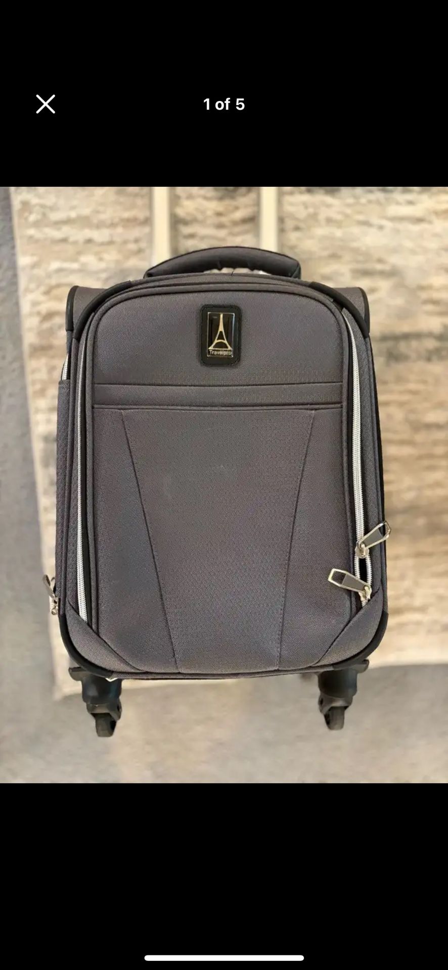 Travelpro Spinner Carry-On – Softside 19” x 13” x 9” – Lightly Used – $60