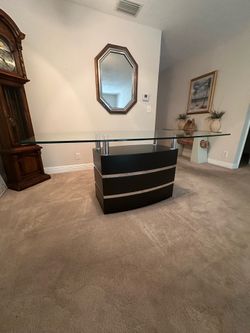 Beautiful glass dining table