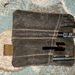 Pocket Tool EDC Pouches YKKZippered  10oz  Waxed Canvas TEX 135 THREAD LIFETIME WARRANTY 