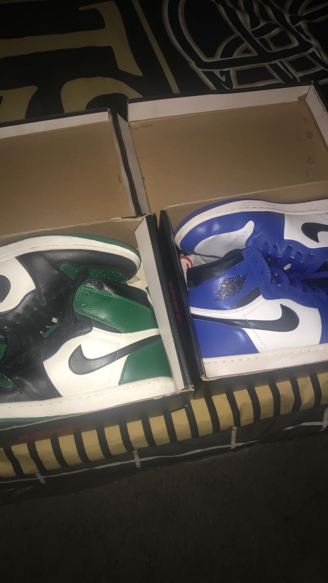 Retro Jordan 1 Pine Greens And Jordan 1 Royal Blues