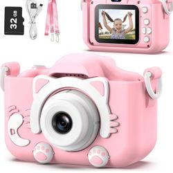 New-Kids Camera Toys for 3-8 Year Old Girls Boys,Children Digital Video Camcorder Camera with Cartoon Soft Cover, Best Chritmas Birthday Festival Gift