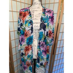 Women’s colorful kimono sheer beach cover up cardigan 