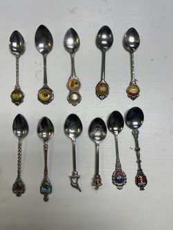 Travel Souvenir Collector Spoons Countries & States Places Vintage