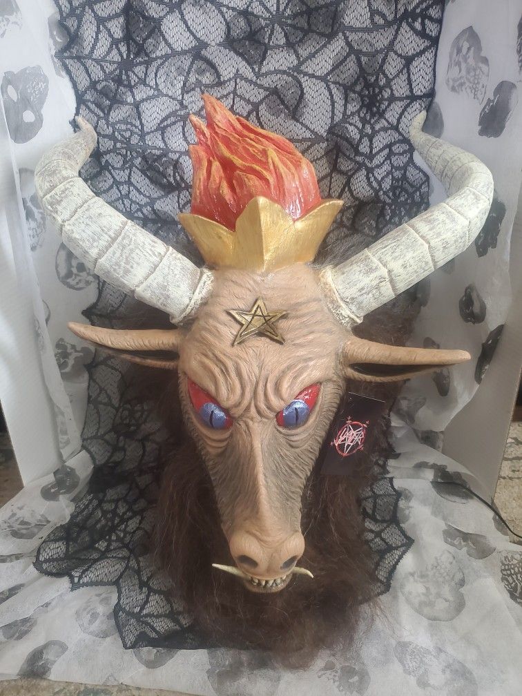 SLAYER  BAPHOMET MASK by Trick or Treat Studios Halloween Goat Licensed Merchandice