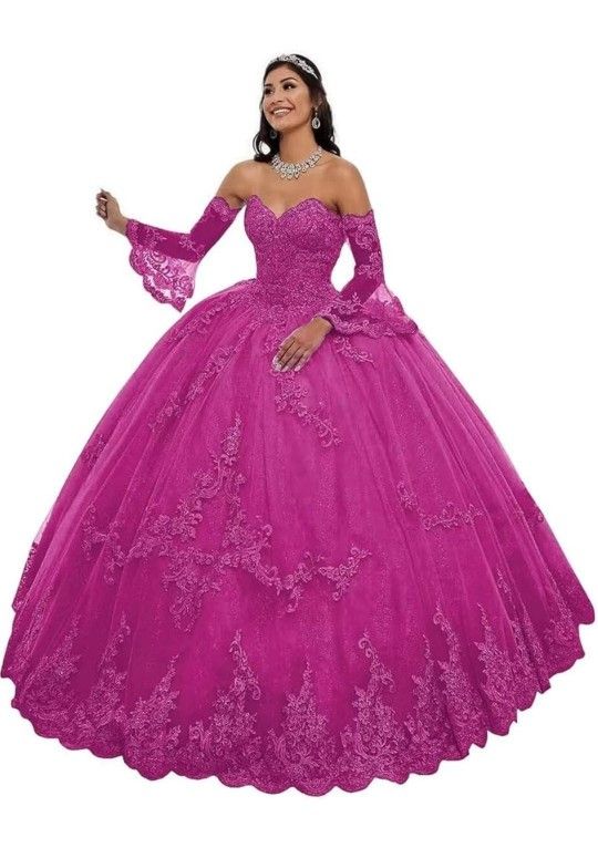 Quinceañera Complete Set for Sale – Fuchsia Color