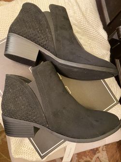 Brand new black booties size 7
