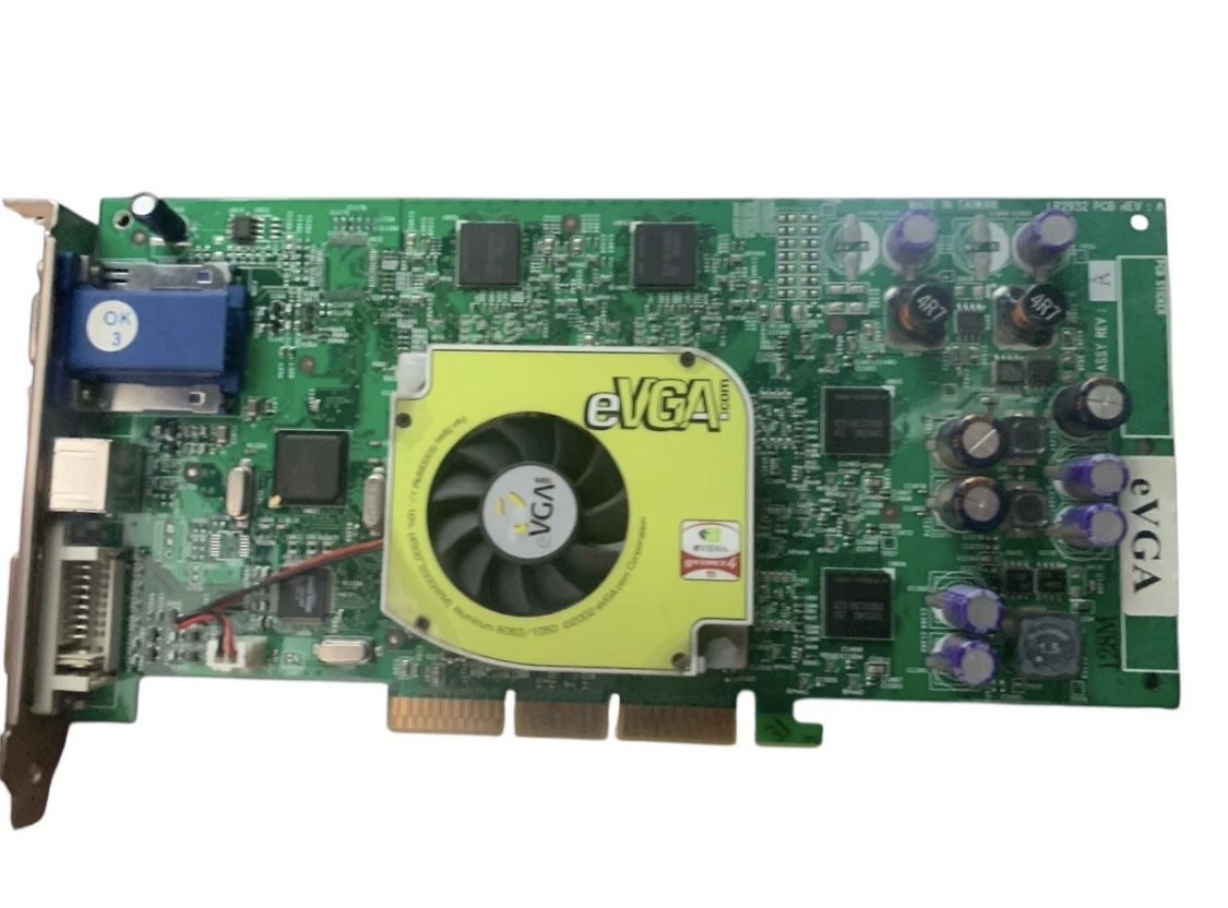 eVGA e-GeForce4 Ti 4600 128MB AGP 8X Graphics Card- Vintage Retro GPU