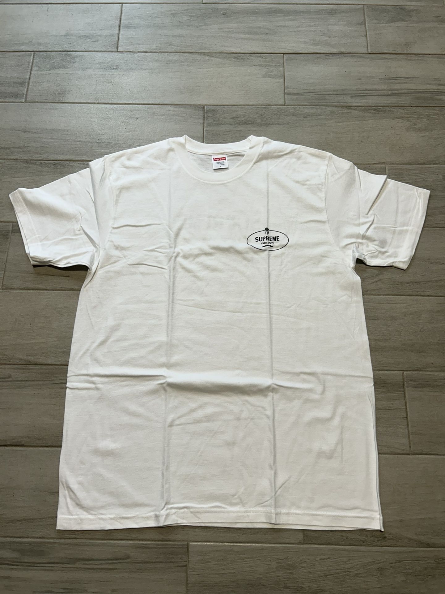 Supreme White Crest Tee