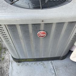 Rheem Condenser 2.5-ton. “Used” (30,000 BTU/h), 14 SEER single-stage AC Working Good. $700 Firm On Price