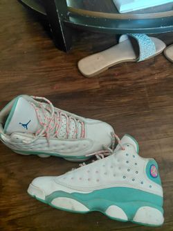 Pink, White, and Blue Jordan's. You make offer