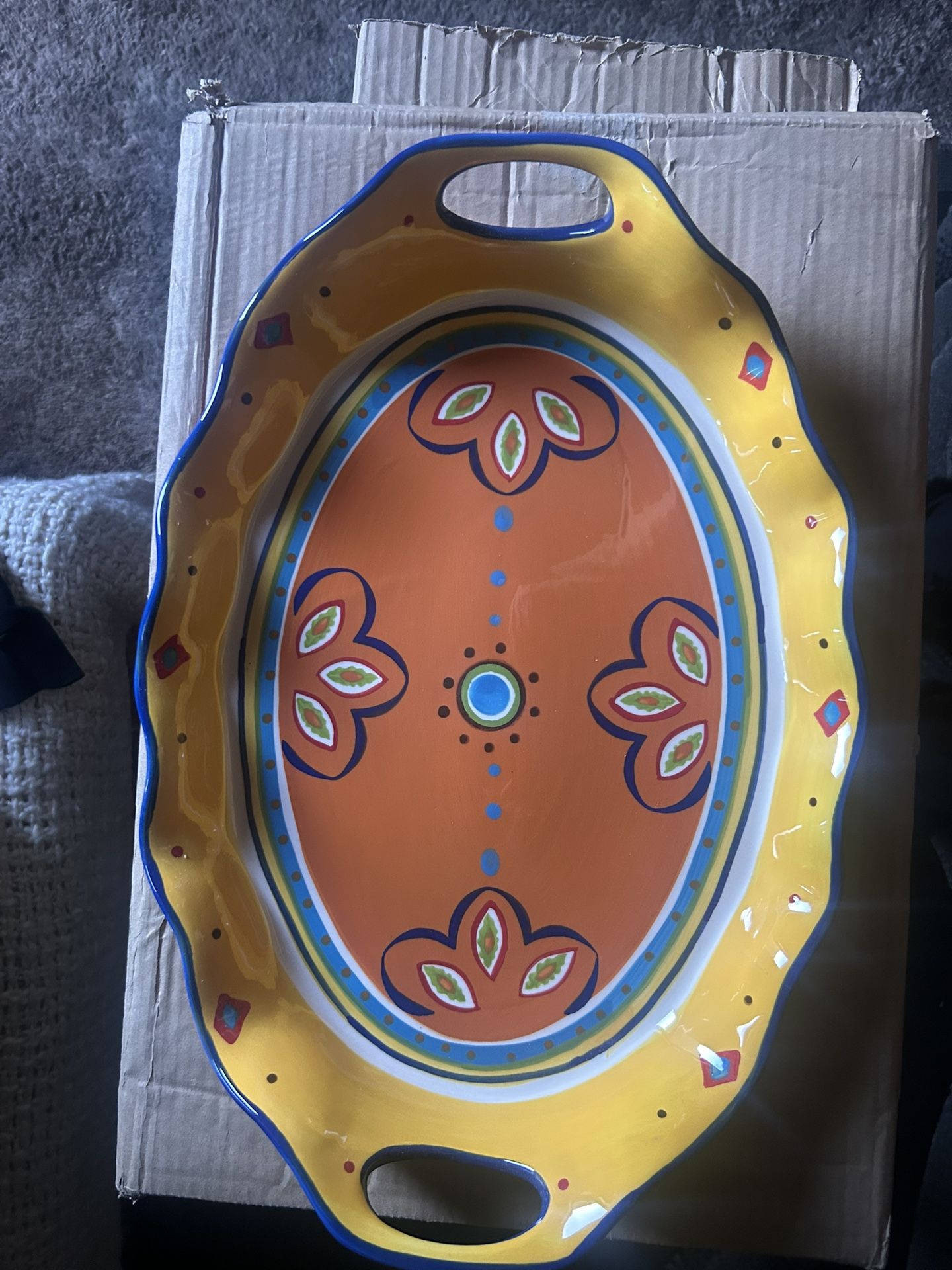 Bandeja de Princess House Pintado a Mano,All Products : American Fashion Style Bags On Sale