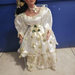 Latin Christmas Porcelain Doll