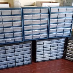 5 Used parts drawers/cabinet.  4" wide size