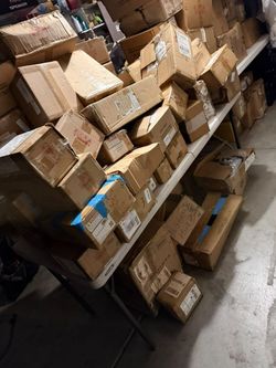 Over 100 boxes fog lights and headligts