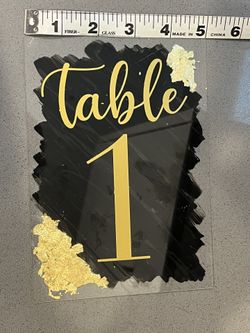 Table Numbers 1-4 Signs