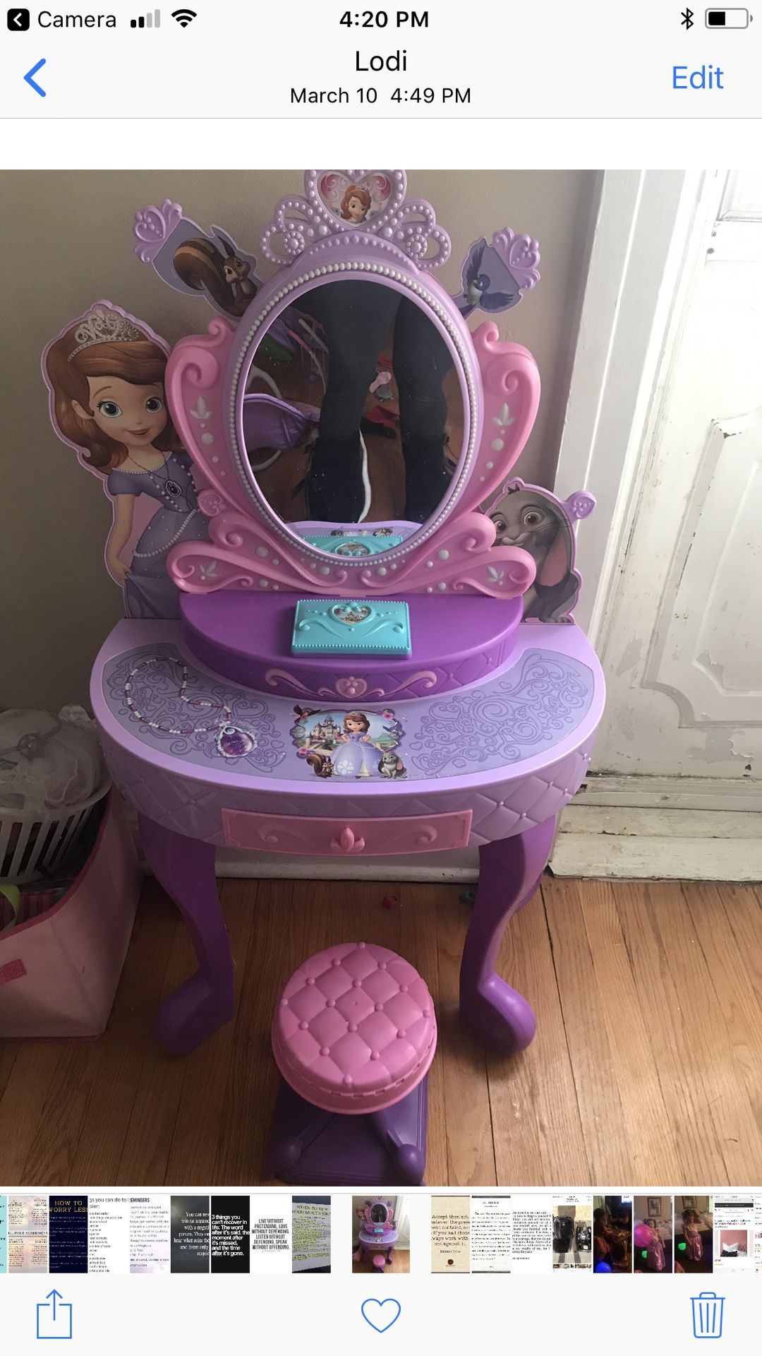 Sofia the First Vanity with Stool
